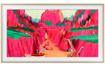 75" Samsung The Frame Customizable Bezel Modern Teak - VG-SCFF75TKBZA