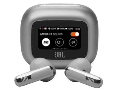 JBL Live Flex 3 True Wireless Noise-Cancelling Earbuds in Silver - JBLLIVEFLEX3SILAM