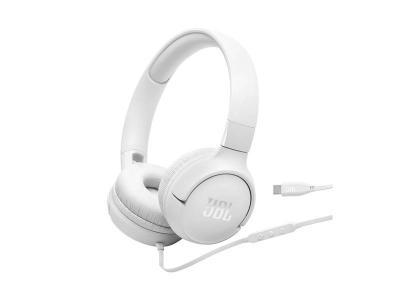 JBL Tune 520C USB-C On Ear Wired Headphones - JBLT520CWHTAM