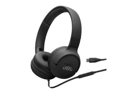JBL Tune 520C USB-C On Ear Wired Headphones - JBLT520CBLKAM