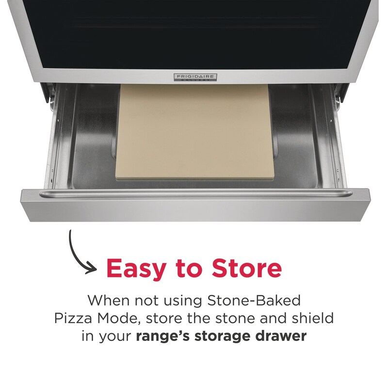 30" Frigidaire Gallery Front Control Gas Range with Stone-Baked Pizza - GCFG3070BF