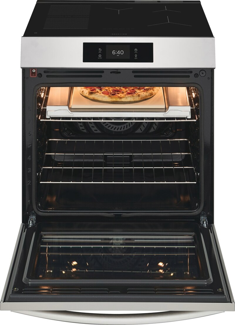 30" Frigidaire Gallery Front Control Induction Range with Stone-Baked Pizza - GCFI307CBF