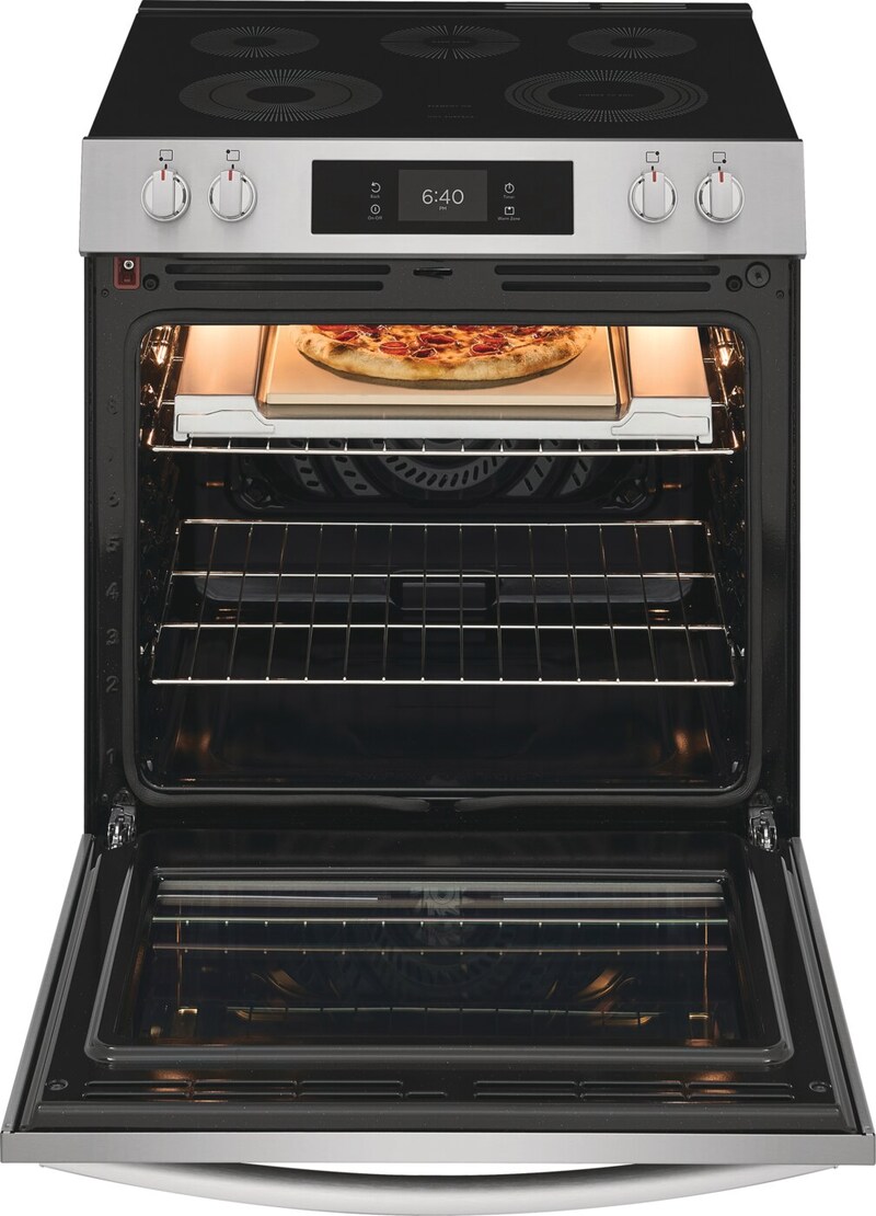 30" Frigidaire Gallery Electric Range with Stone-Baked Pizza - GCFE307CBF