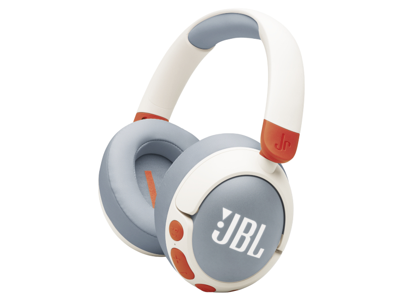 JBL Junior 470NC Wireless Over-Ear Noise-Cancelling Headphones in White - JBLJR470NCWHTAM