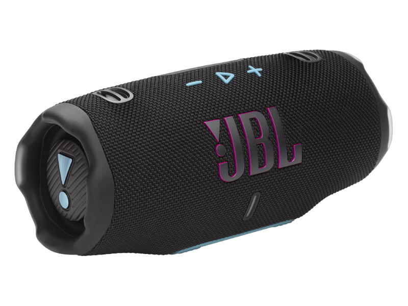 JBL Charge 6 Portable Waterproof and Drop-Proof Speaker in Funky Black - JBLCHARGE6BLKOAM