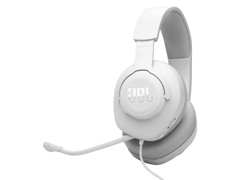 JBL Quantum 100M2 Wired Over-Ear Gaming Headset with Omnidirectional Detachable Mic with Mute - JBLQTUM100M2WHTAM
