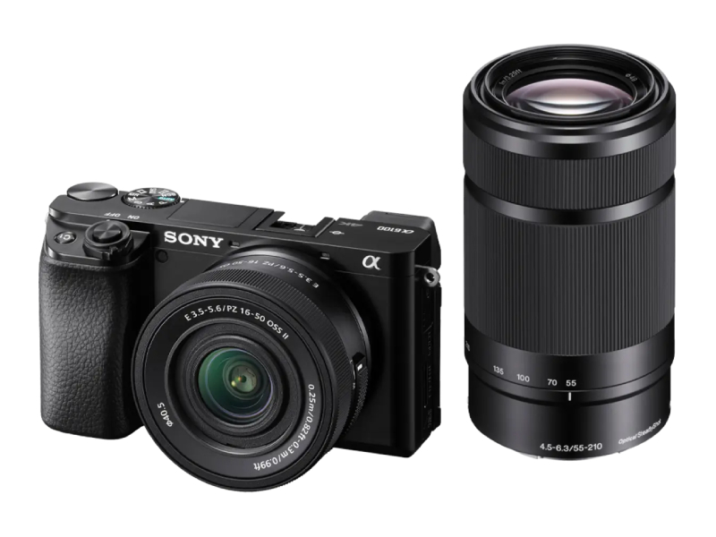 Sony α6100 APS-C Camera with Zoom Lenses (16–50 mm2 and 55–210 mm) - ILCE6100XB