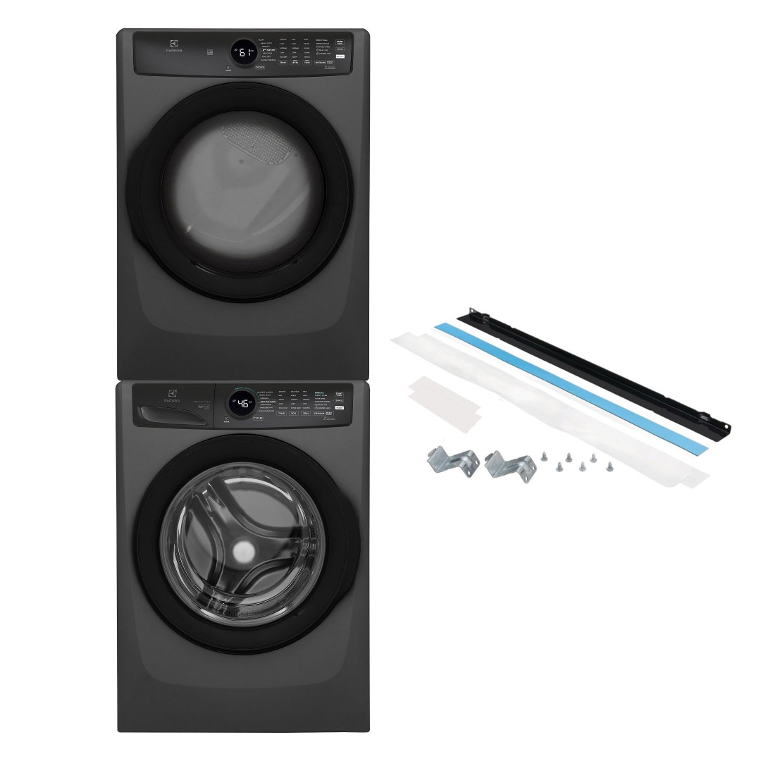 27" Electrolux Front Load Washer Front Load Dryer and Stacking Kit - STACKIT7X-ELFW7437AT-ELFE743CAT