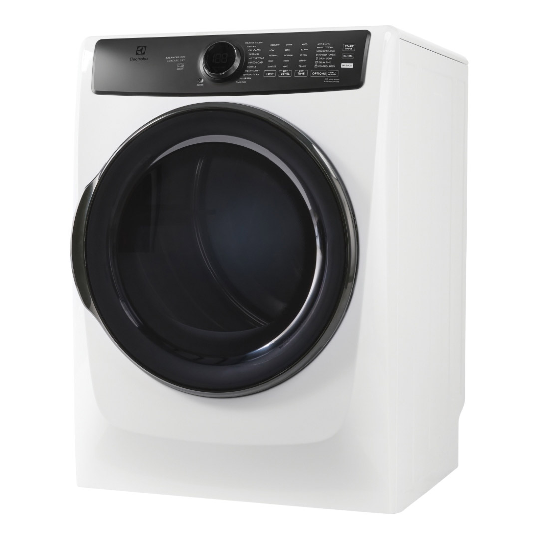 27" Electrolux 5.2 Cu. Ft. Front Load Washer and 8.0 Cu. Ft. Electric Dryer - ELFW7738AW-ELFE773CAW