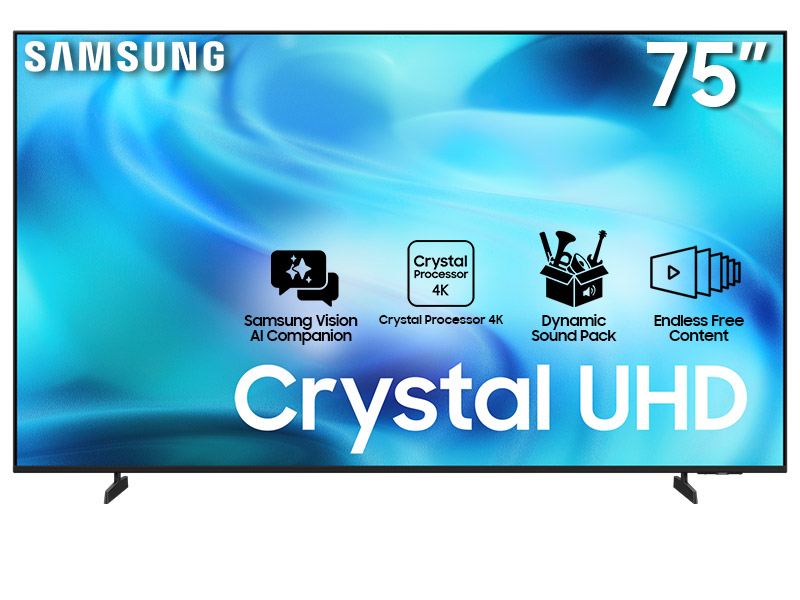 75" Samsung UN75U8000HFXZC Crystal UHD 4K Vision AI Smart TV (2026)