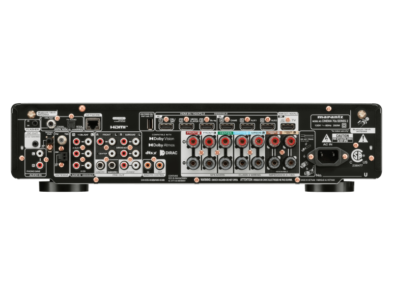 Marantz 7.2 Channel Slimline AV Receiver with Dolby Atmos Support and Powered by HEOS - Cinema70S2