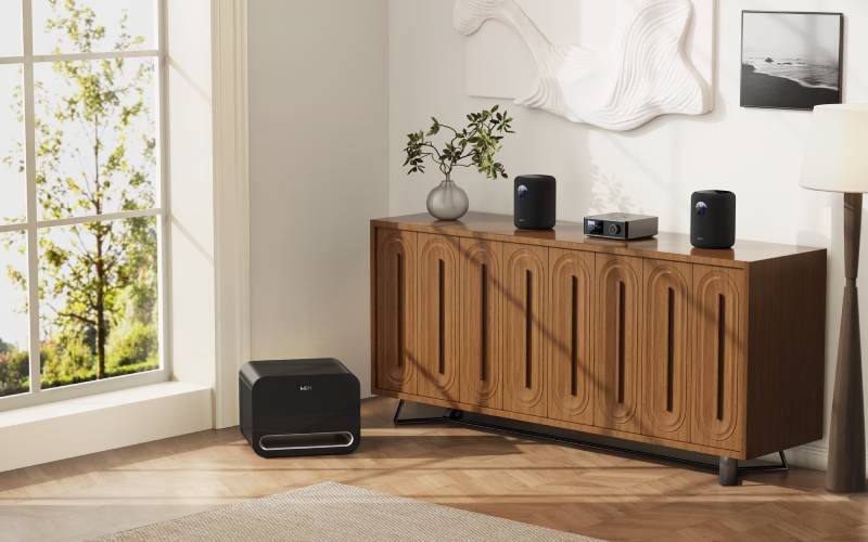Wiim Sound 1.8" Round Touchscreen Smart AI RoomFit Speaker - WiiMSOUNDB