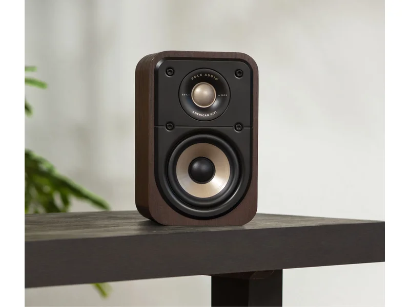 Polk Audio Signature Elite High-Quality Wall-Mountable Satellite Surround Speakers in Brown - ES10 - Brown