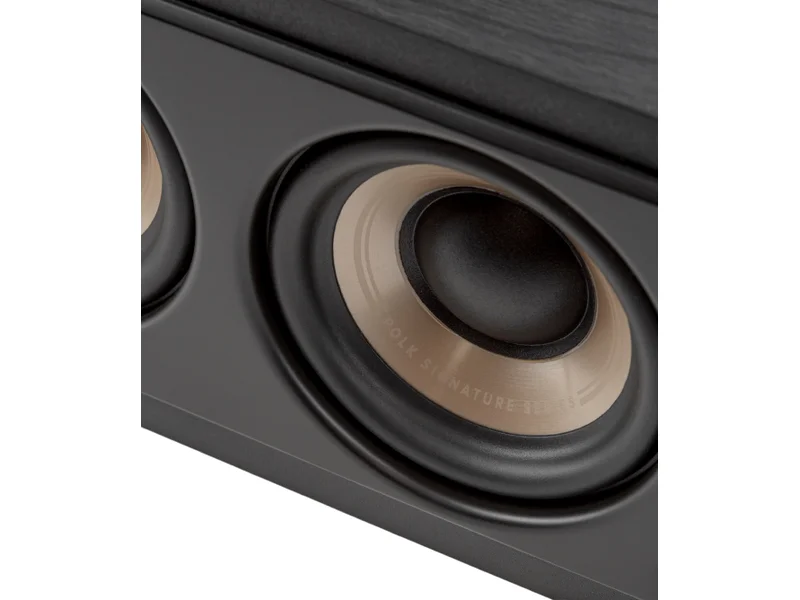 Polk Audio Slim Center Channel Loudspeaker For High-Resolution Home Theater Sound - ES35 - Black