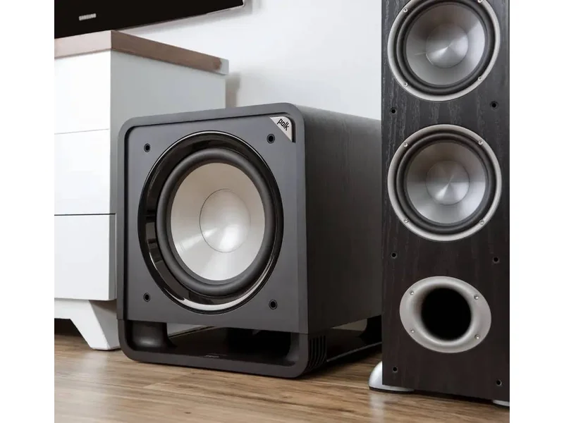 Polk Audio Subwoofer with Power Port Technology - HTS12 Black Walnut