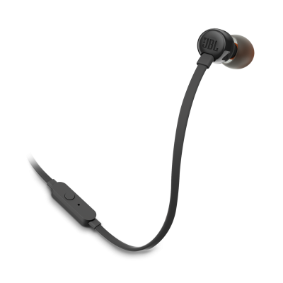 JBL Tune 110 In-Ear Headphones in Black - JBLT110BLKAM