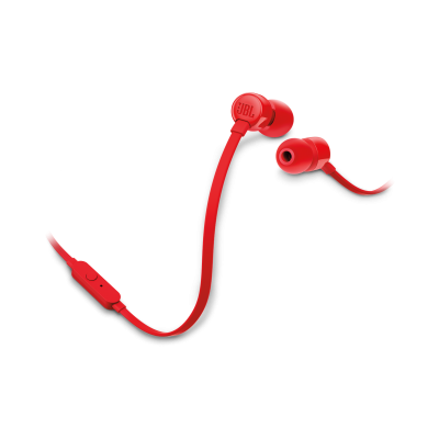 JBL TUNE 110 In-Ear Headphones in Red - JBLT110REDAM