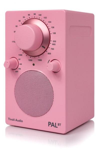 Tivoli Audio PAL BT Bluetooth AM/FM Portable Radio In Pink - PALBTPNK