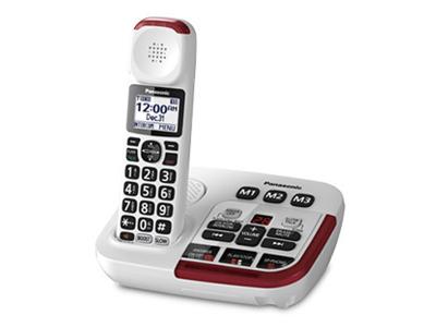 Panasonic Amplified Cordless Telephone with Digital Answering Machine - KXTGM470W
